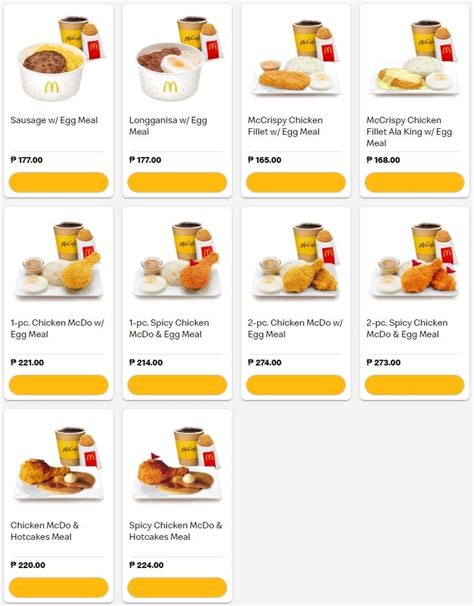 mcdo price list 2023 philippines